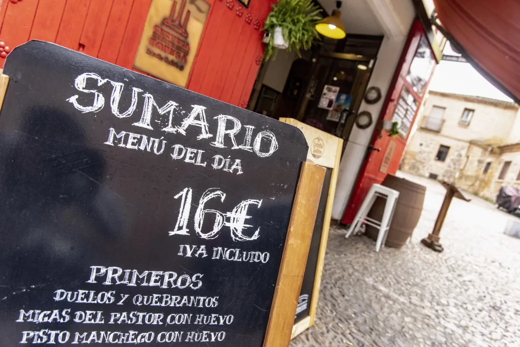 El precio del menú del día se mantiene en 14 euros en 2025